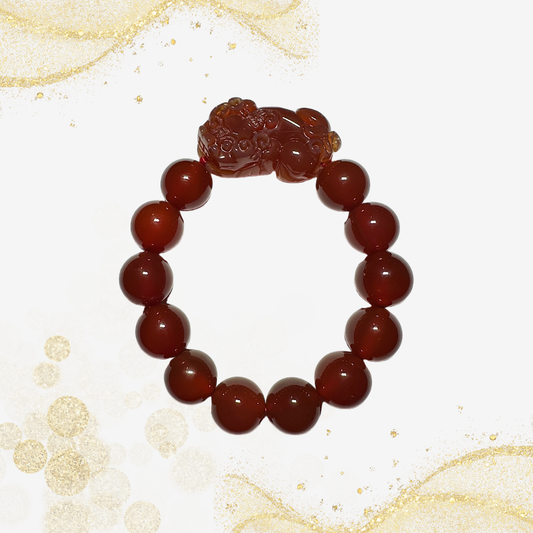 红玛瑙貔貅手串 Red Agate Pixiu Bracelet