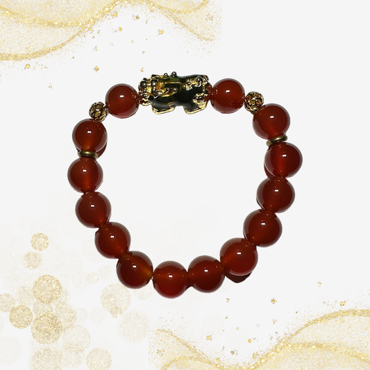 红玛瑙貔貅手串 Red Agate Pixiu Bracelet