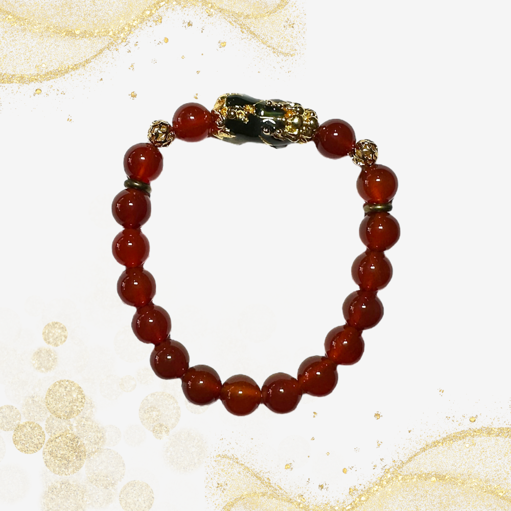 红玛瑙貔貅手串 Red Agate Pixiu Bracelet