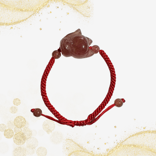 玛瑙狐仙手串 Agate Fox Deity Bracelet