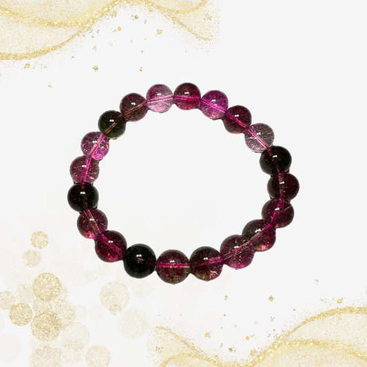 闪光粉色玛瑙手链 Shining Pink Agate Bracelet