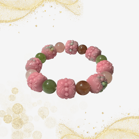 玛瑙花瓣手镯 Agate Flower Bracelet