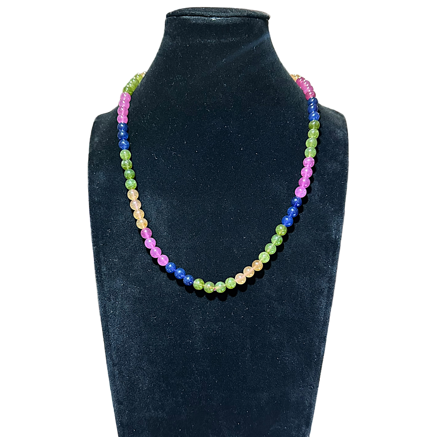 彩色玛瑙珠项链
Rainbow Agate Beaded Necklace