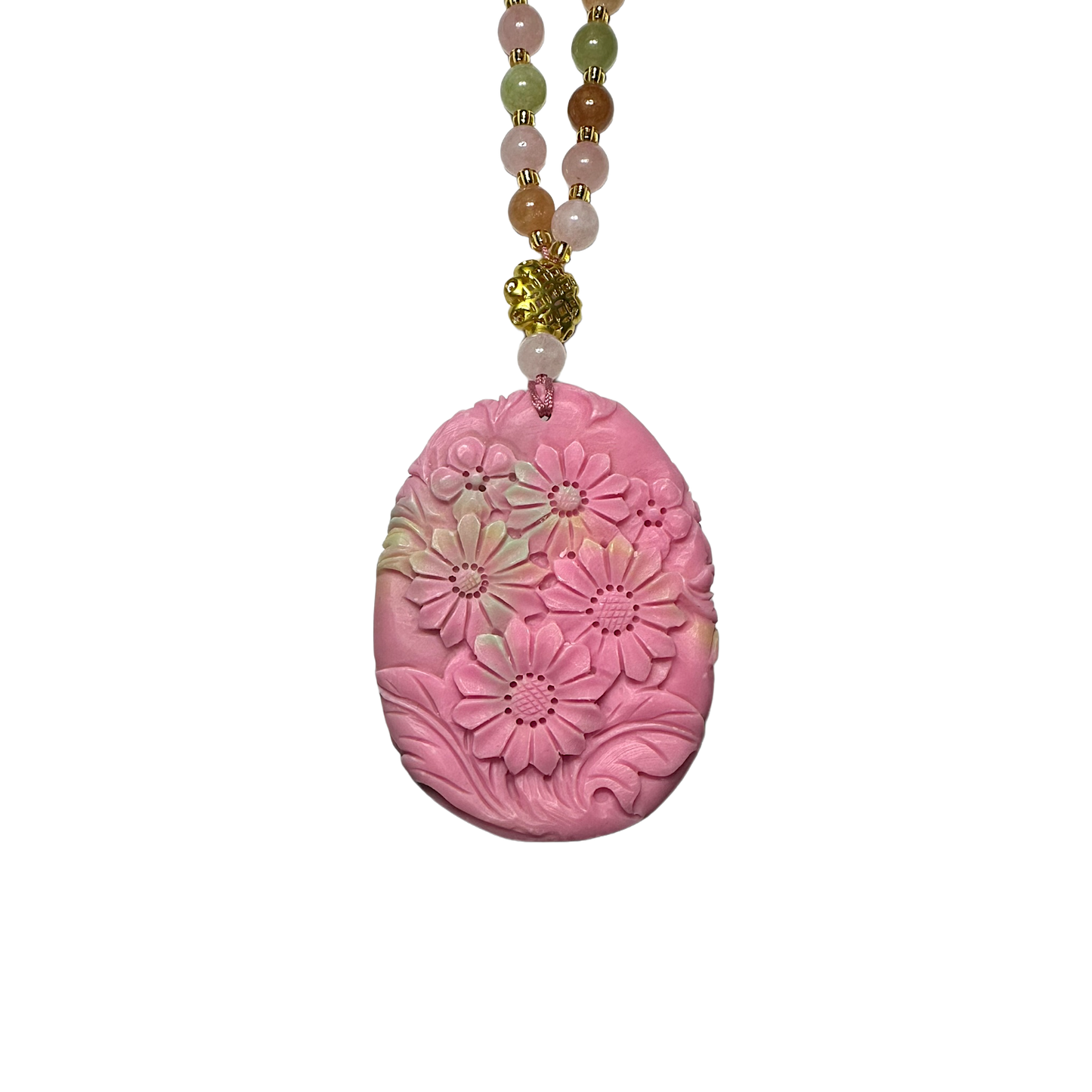 玛瑙牡丹花项链
Agate Peony Flower Necklace