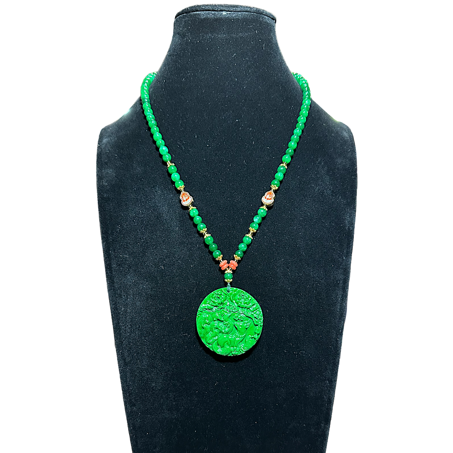 绿玛瑙狐仙项链
Green Agate Fox Deity Necklace