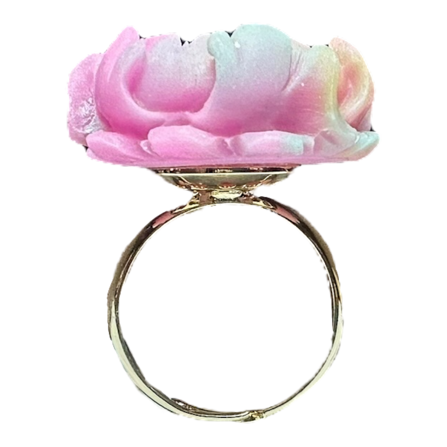 玛瑙莲花戒指 Agate Lotus Ring