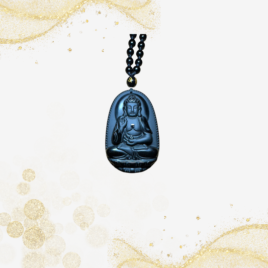 黑曜石佛祖吊坠
Black Obsidian Buddha Pendant