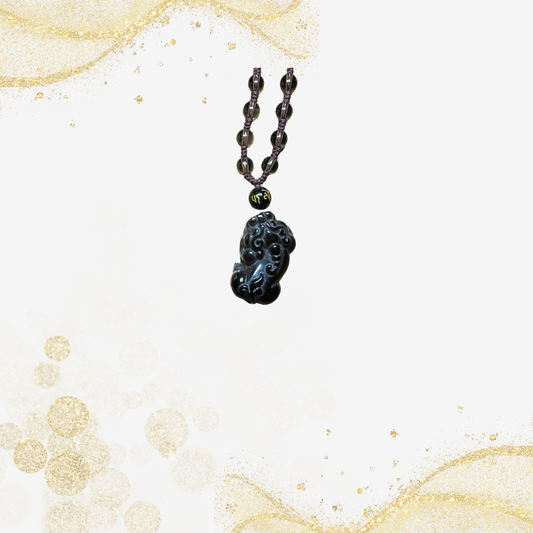 黑曜石貔貅吊坠
Black Obsidian Pixiu Pendant