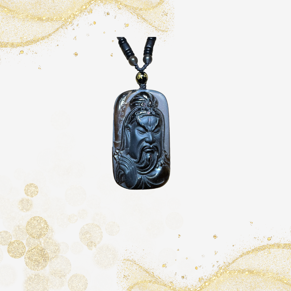 黑曜石关公吊坠
Black Obsidian Guan Gong Pendant