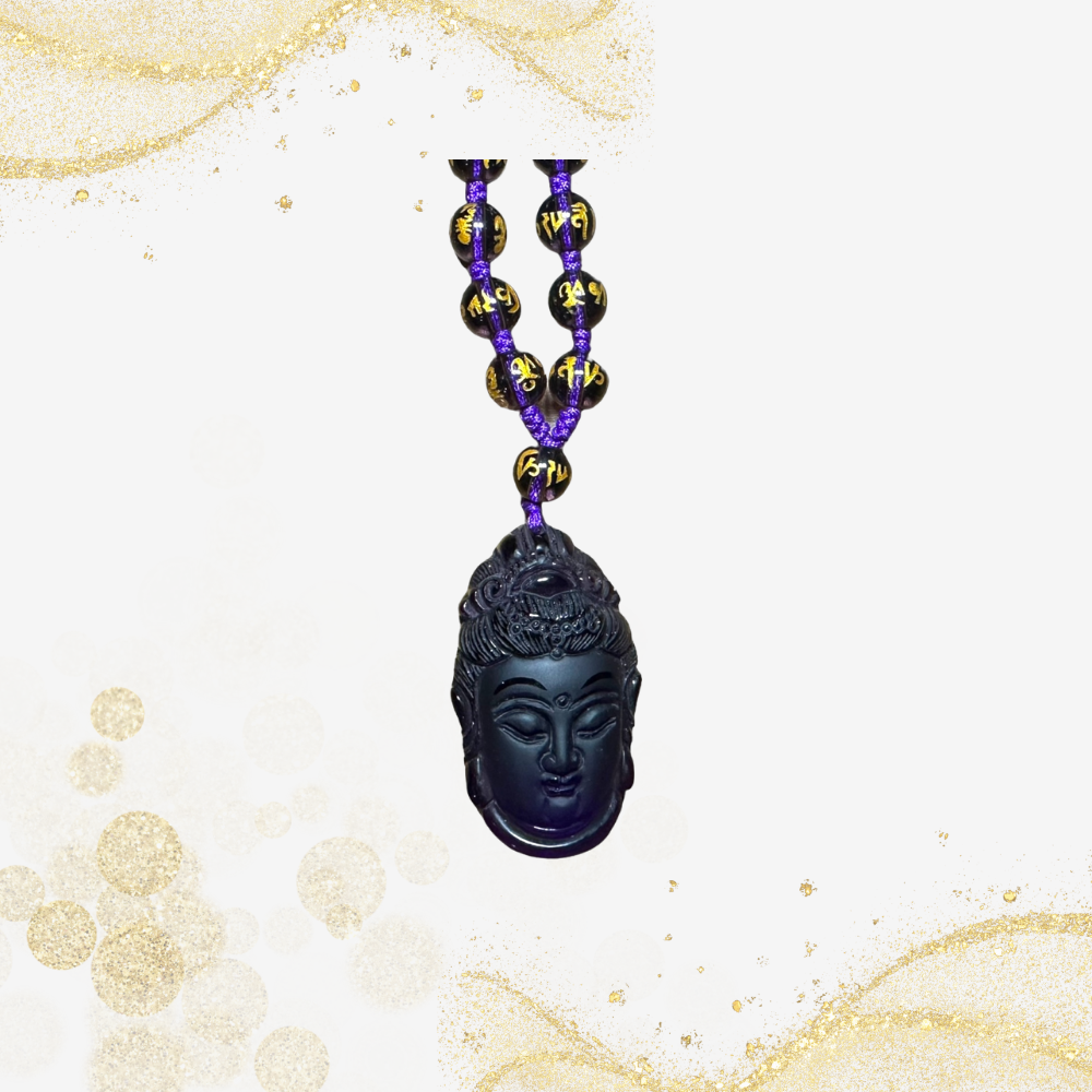 紫水晶释迦摩尼佛吊坠 Purple Crystal Shakyamuni Buddha Necklace