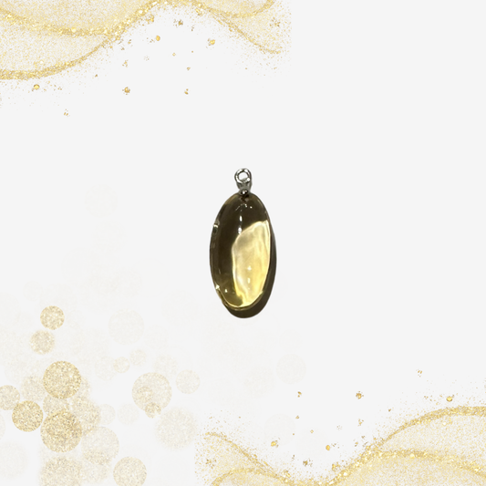 黄水晶水滴吊坠 Yellow Crystal Water Droplet Pendant