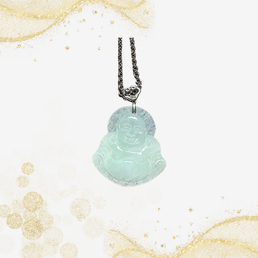 玉弥勒佛吊坠 Jade Maitreya Buddha Pendant