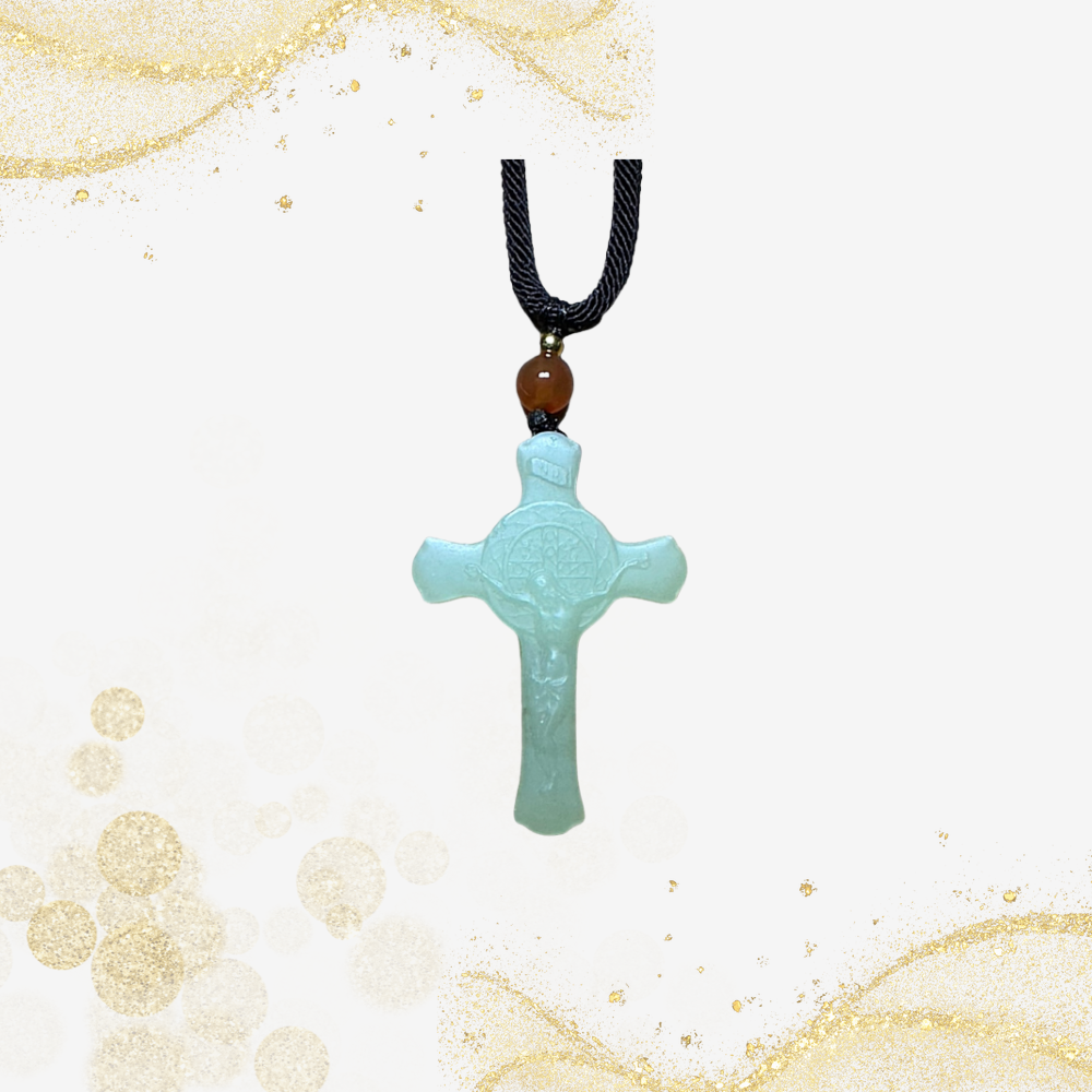 和田玉十字架吊坠 Hetian Jade Cross Necklace