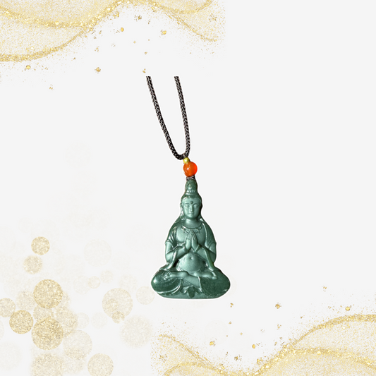 和田玉观音吊坠 Hetian Jade Guan Yin Pendant