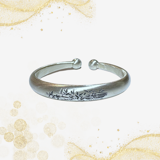 银莲花手镯 Silver Lotus Bangle