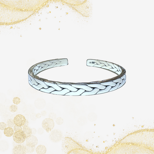 足银麻花手镯 Silver Twist Bangle