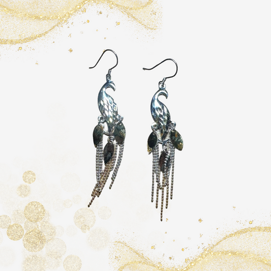 孔雀耳坠 Peacock Earrings