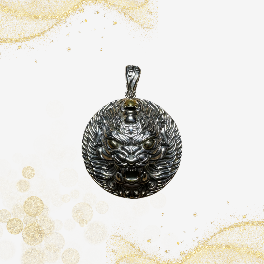 银吊坠-虎头 Silver Tiger Head Pendant