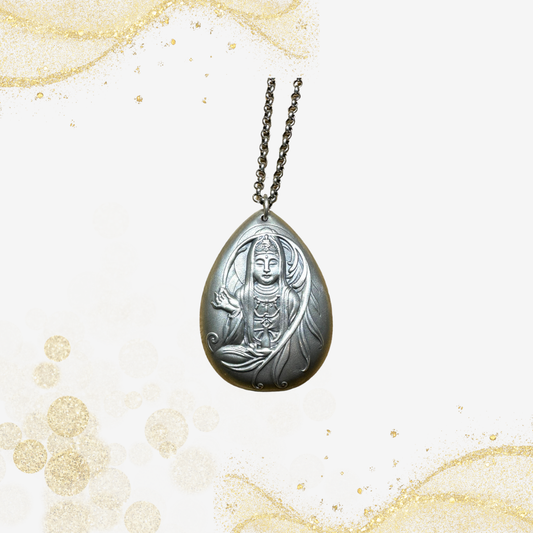 纯银观音吊坠 999 Silver Guan Yin Necklace