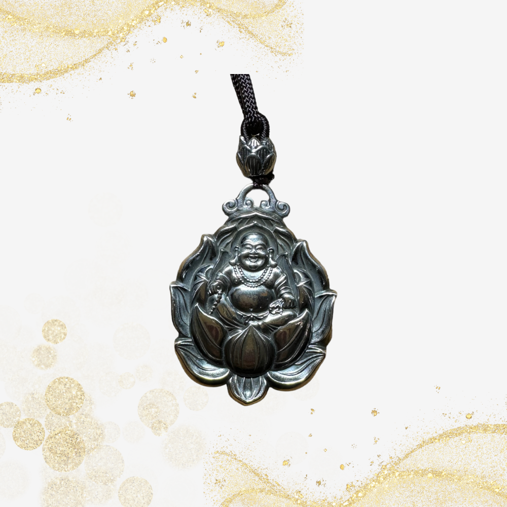 银莲花弥勒佛吊坠 Silver Lotus Buddha Pendant