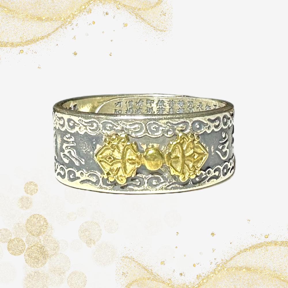 金刚杵心经戒指 Vajra Heart Sutra Ring