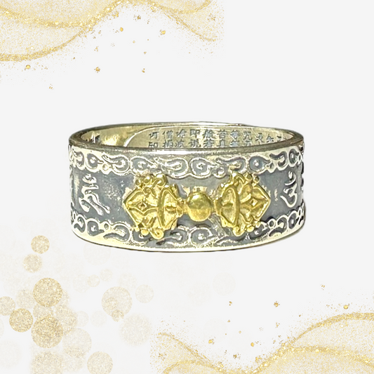 金刚杵心经戒指 Vajra Heart Sutra Ring