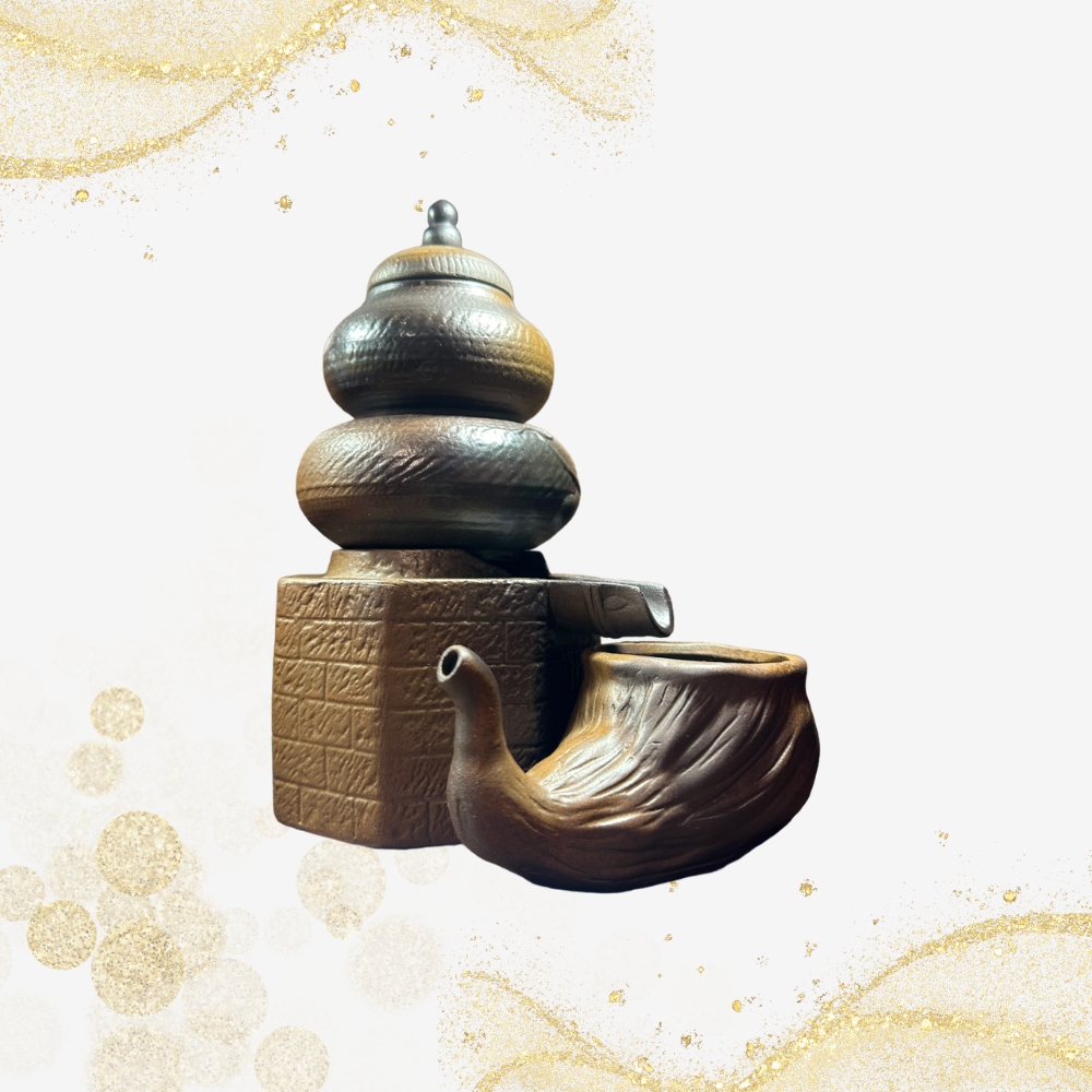 风水葫芦茶具摆件 Fengshui Gourd Tea Set Ornament